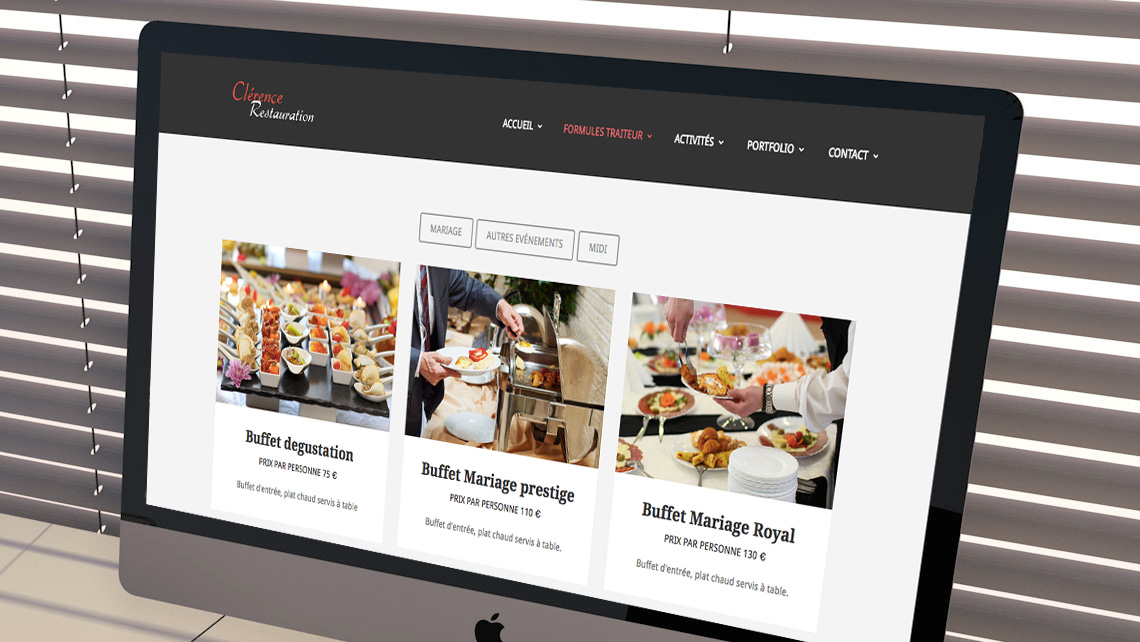 site web entreprise de vente de cuisine