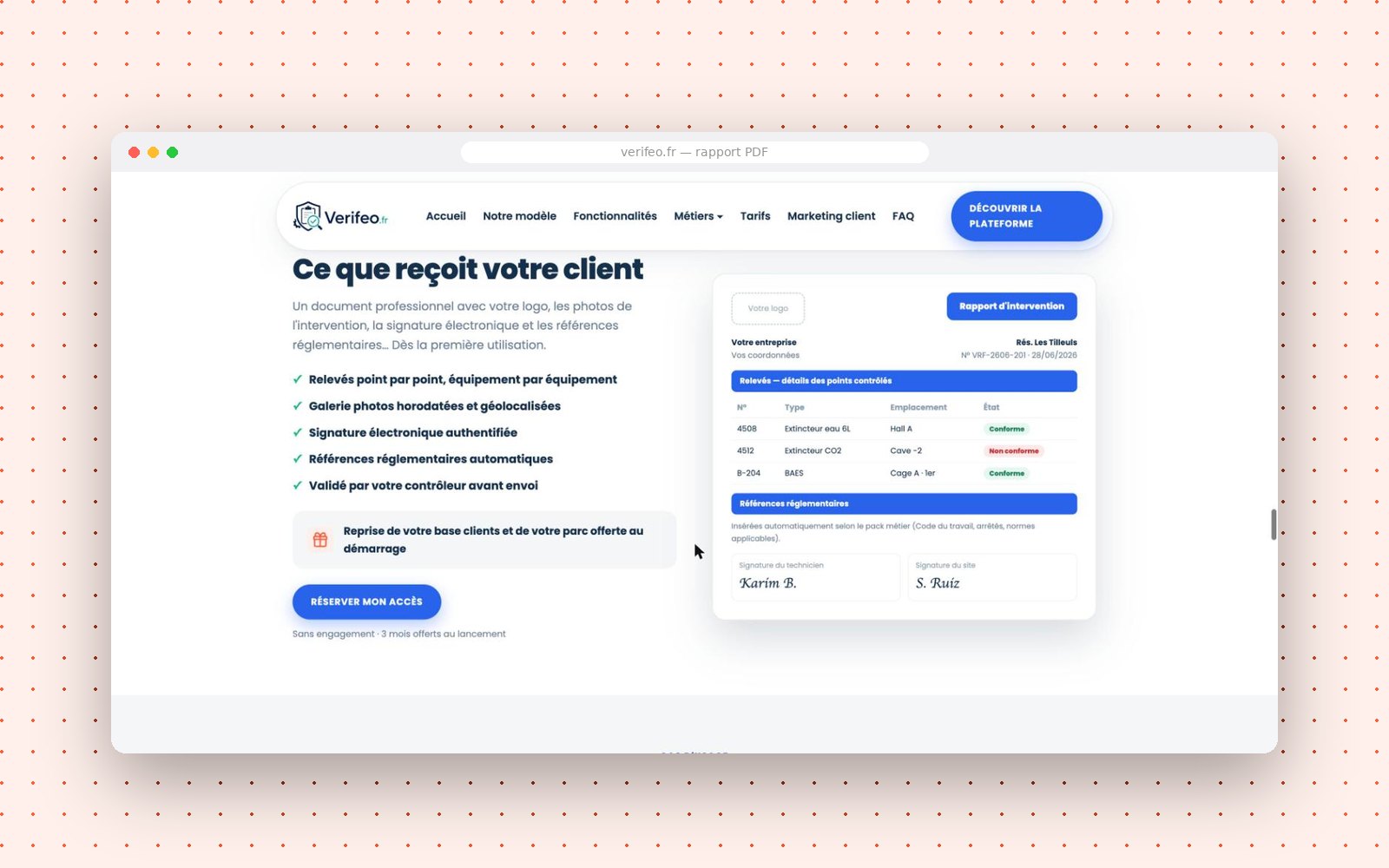Verifeo — Rapports validés & preuves