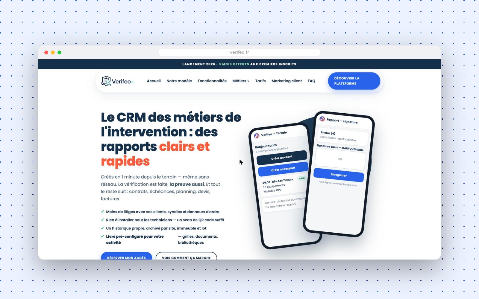 Verifeo — Application terrain hors-ligne